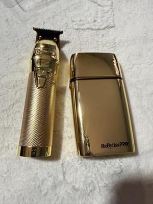 BaBylissPRO LimitedFX Gold Trimmer, Double-Foil Shaver Set