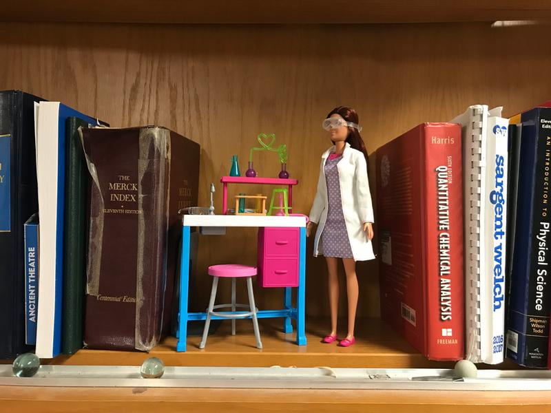 Barbie science lab playset sale