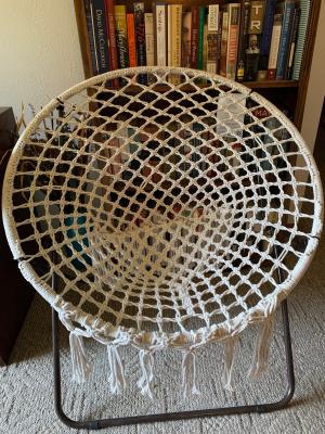 macrame saucer chair