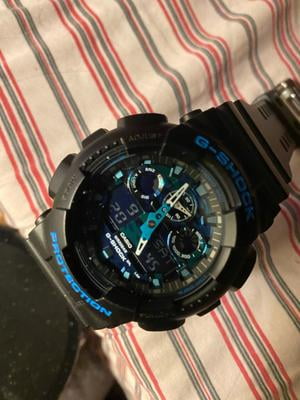 Casio G-Shock Sports Watch: Black & Blue, Ana-Digi, Japanese