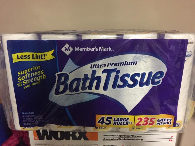 235 sheets, 45 rolls Member's Mark Ultra Premium Bath Tissue 2-Ply Large Roll 