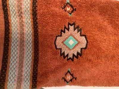 rust colored towels