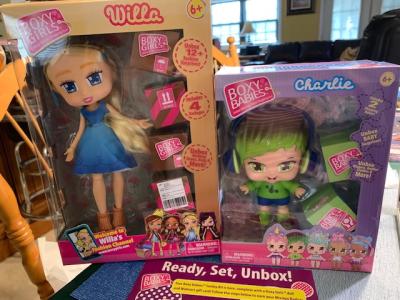 Details about   BOXY BABIES "Charlie" Boy Doll Headphones Shipping Boxes 2 Surprises New