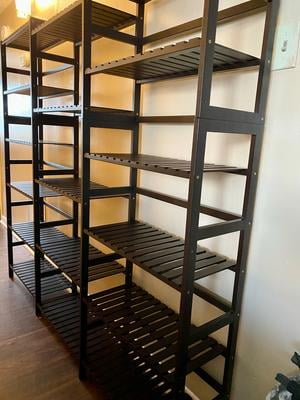 Homfa Triple Wide 6-Tier Bamboo Bookshelf, 5ft Tall Bookcase Homfa Triple Wide 6-Tier Bamboo Bookshelf, 5ft Tall Bookcase