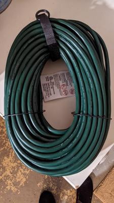 Hyper Tough 16/3 Green Indoor Outdoor Extension Cord 100ft Light