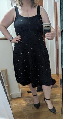 walmart black pearl dress By Lela Rose Floral Eyelet Midi Dress, 4 / Classic boat neck Sleeves Free Assembly Women's and Women's