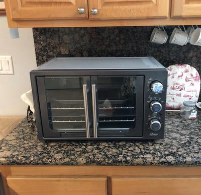 Oster French Door Convection Toaster Oven Metallic & Charcoal 
