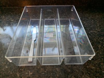 Mainstays 3-Compartment Drawer Organizer, Clear