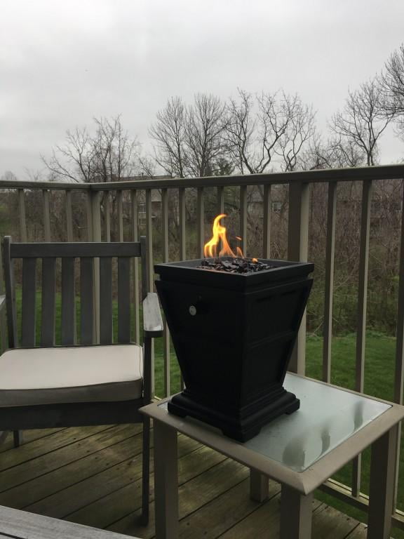 Uniflame Lp Gas Fire Pit Tabletop Column Walmart Com