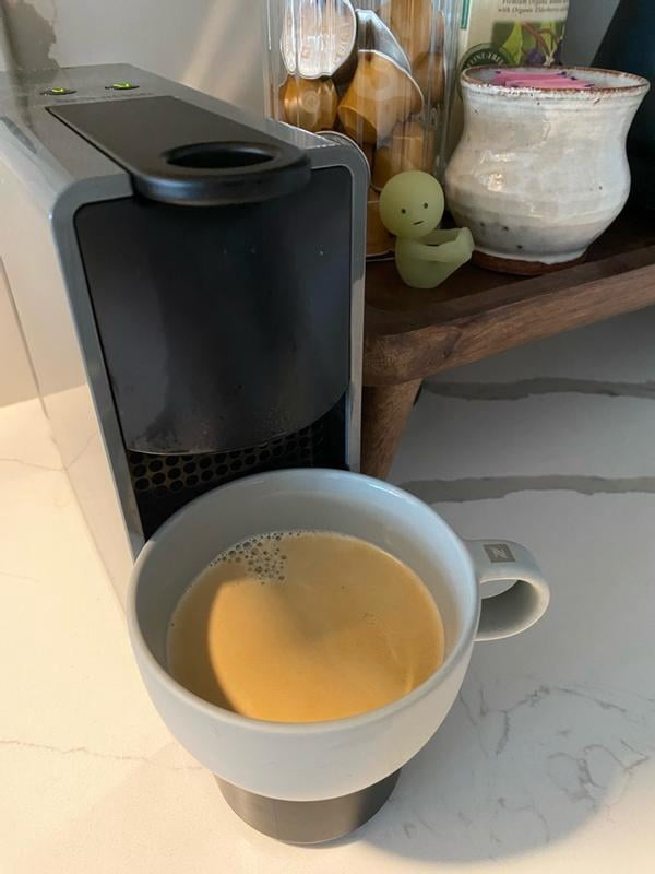 Breville Nespresso Essenza Mini Single-Serve Machine in Pure White and Aeroccino Milk Frother in Black