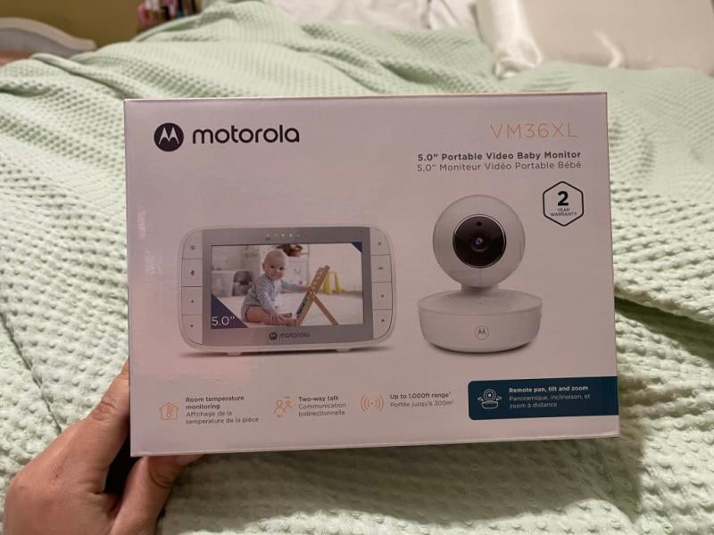 Motorola® VM36XL-2 5 Video Baby Monitor with Two Motorized Pan, Tilt &  Zoom Cameras, 1000ft Range Baby Monitor Set 