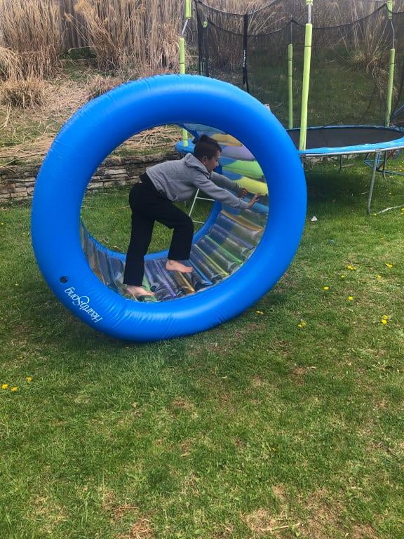 roll with it giant inflatable wheel