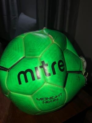 Mitre Midnight Neon Green  Performance Soccerball Size 5 