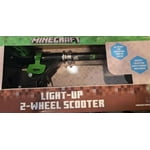 2-Wheel Minecraft Kick Scooter with Light-up Wheels, Foldable Scooter for Kids, Green
