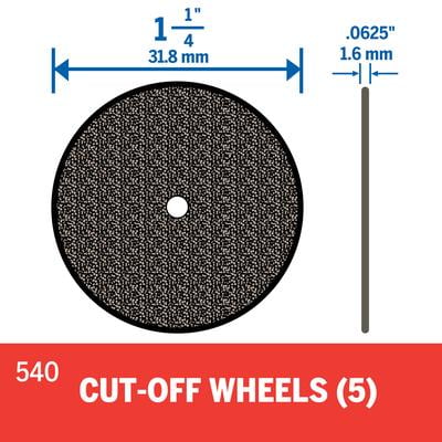 Dremel 540 1-1/4 inch Fiberglass Cut-off Wheel Rotary Tool Accessory, 5  Pack 