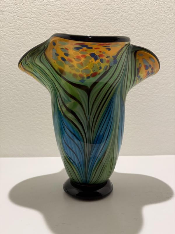 Dale Tiffany Lighting, Vases, Kalmia, 12.75 Inch Hand Blown Art