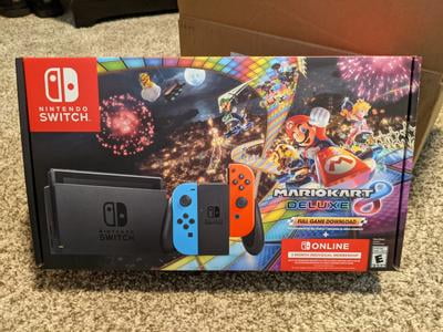 【美品】Nintendo Switch MARIOKART8DELUXE セット Nintendo Switch Mario Kart 8 Deluxe Bundle Game Download