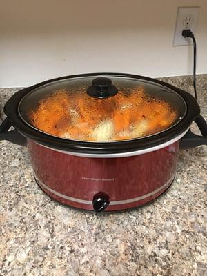 Large Slow Cooker Crock Pot 8 qt Oval Crockpot Red Stone Hamilton Beach for  Sale in Huntington Beach, CA - OfferUp