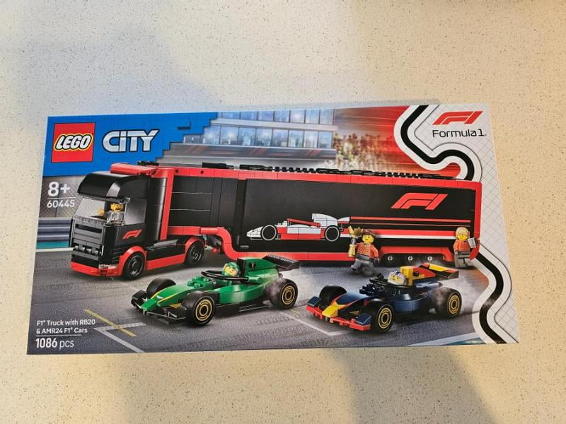 Free Shipping! LEGO F1 Toy Set with Truck and Race Cars, Building