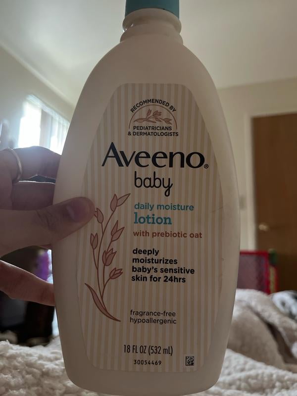Aveeno Baby Moisture Lotion with Oatmeal, Fragrance-Free, 18