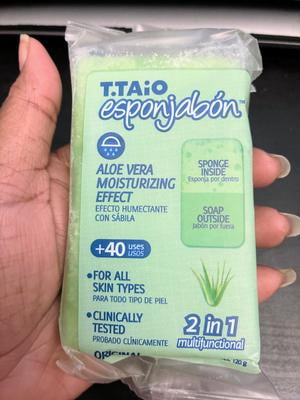 Customer reviews for Esponjabon Aloe Vera Soap Sponge  Soothe & Hydrate  2-in-1 Soap Sponge  For Face and Body - 4.2 oz | Walmart.com