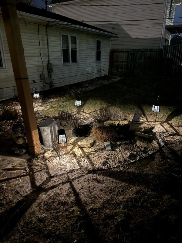 Deck Impressions Farmhouse Solar LED Shepherd's Hook Lanterns, 4