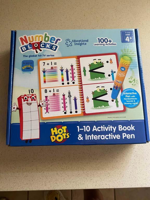Educational Insights Hot Dots Numberblocks Workbook & Pen Numbers
