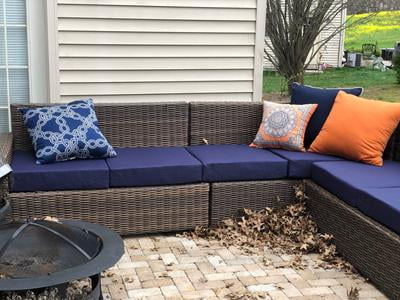 Better Homes Gardens Navy 24 X Outdoor Deep Seating Seat Cushion Com Outdoor Deep Seating Seat Cushion, 24 Inch Outdoor Cushions Ikea