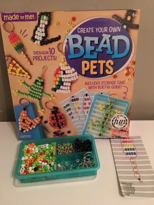 Made By Me Create Your Own Bead Pets by Horizon Group Usa, Includes Over  600 Pony Beads, 6 Key Rings, Storage Box & Much More