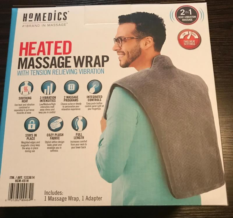 homedics heated massage wrap with tension relieving vibration HoMedics - Vibration Neck and Shoulder Wrap main image 0