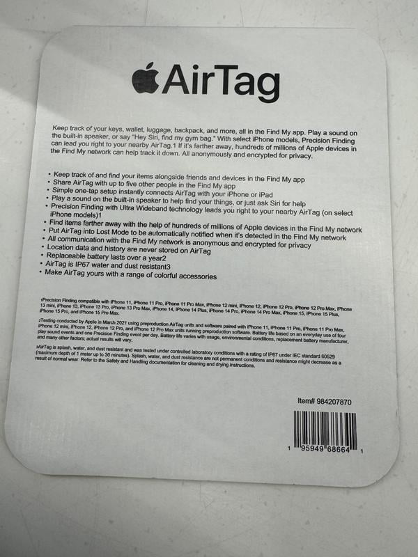 Apple AirTag 4 Pack - Samsclub.com