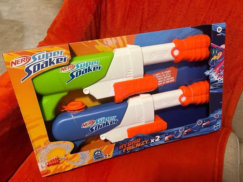 Nerf Super Soaker Hydro Frenzy Water Blaster 2 pack, 3-in-1