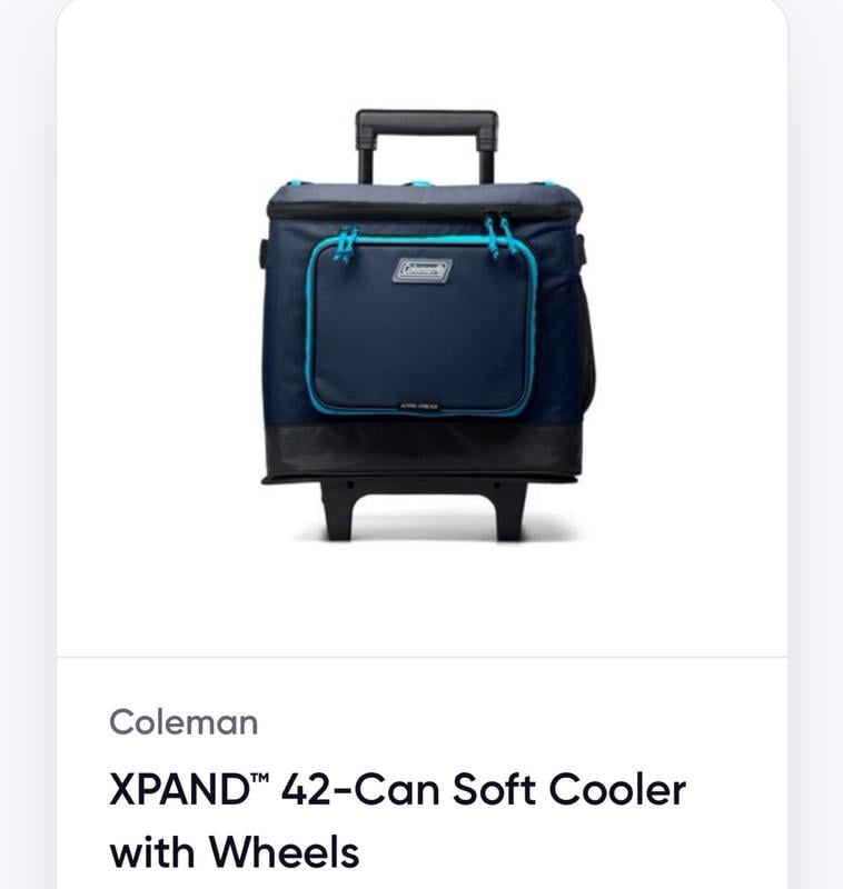 かんママ　ブルー32 Coleman, Soft Cooler, XPAND 42-Can, Wheels with Telescoping Handle