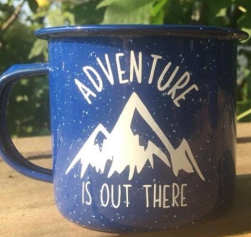 Coleman Enamel Mug, 12 oz, Blue Speckled Steel, Durable Camping