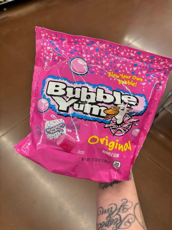 BUBBLE YUM Original Flavored Chewy, Bubble Gum Pack, 8.46 oz (3