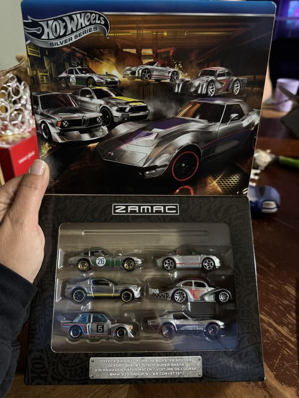 Hot Wheels 1:64 Scale Die-Cast Toy Cars, Set of 6 Zamac Vehicles