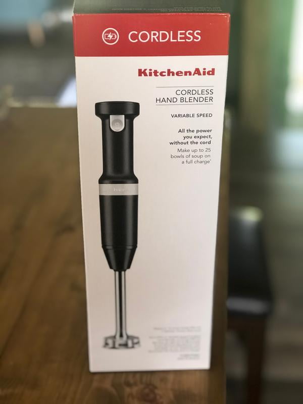 KitchenAid Cordless Variable Speed Empire Red Hand Blender KHBBV53ER - The  Home Depot