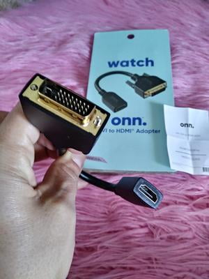onn. DVI Male to HDMI Female Bi 