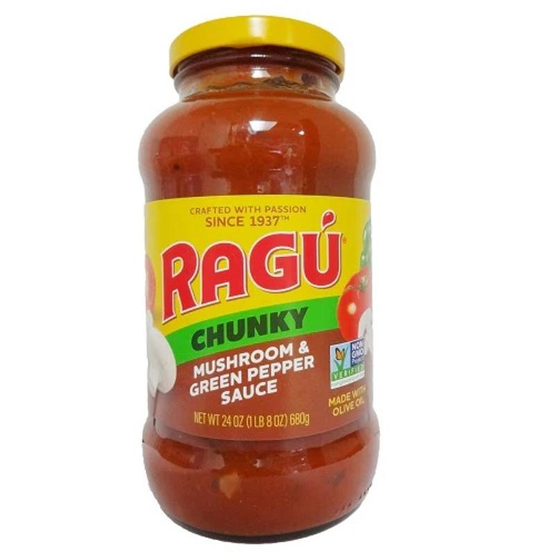 【Ragu】 Ragu Chunky Six Cheese Tomato Pasta Sauce in Dairy Jar, 24