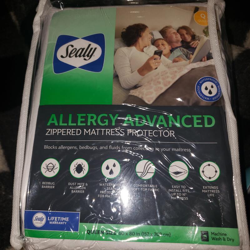 sealy allergy advanced zippered mattress protector