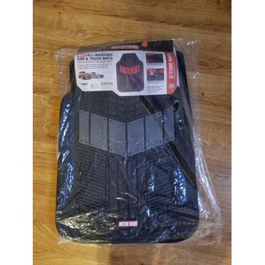 MOTORTREND HD All-Weather Black Rubber Floor Mats & Liners – Heavy Duty 2-Piece Set