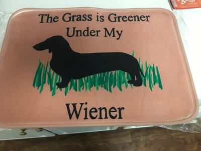Winhome The Grass Is Greener Under My Wiener Doormat Floor Mats