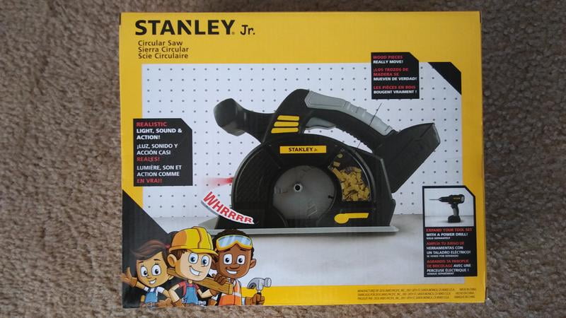 NEW IN BOX Stanley Jr Tool Circular Saw w/Light Sound Action Wood Pieces Move! 