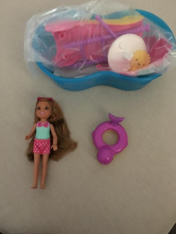 Barbie club chelsea pool and on sale waterslide set