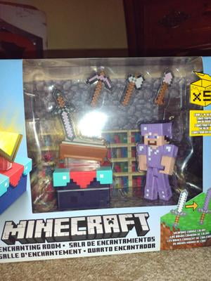 Minecraft Small Toy Playset: Enchanting Room with Steve