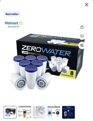 ZeroWater, Water Filter, 8 Pack, 5-Stage Replacement - Walmart.com