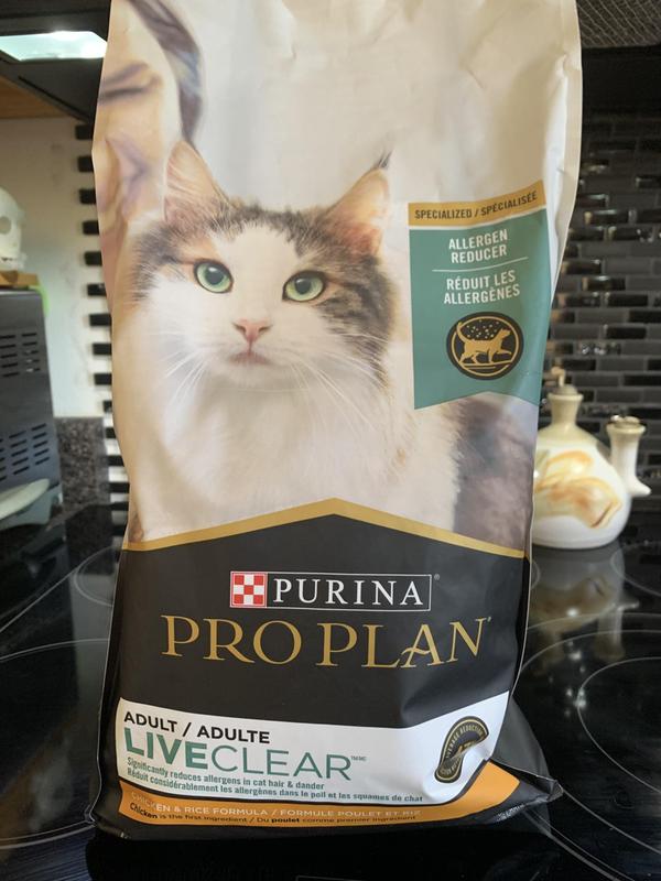 Purina Pro Plan With Probiotics High Protein Dry Cat Food Liveclear Chicken Rice Formula 16 Lb Bag Walmart Com Walmart Com