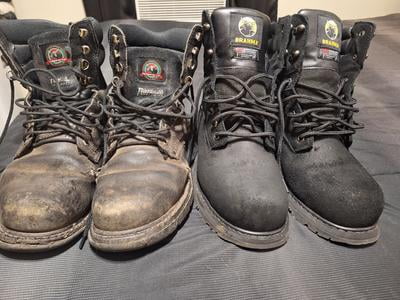 USA Brahma メンズ ブラック スチール トゥ ブーツ 安全靴 Brahma Men's Combustion 6