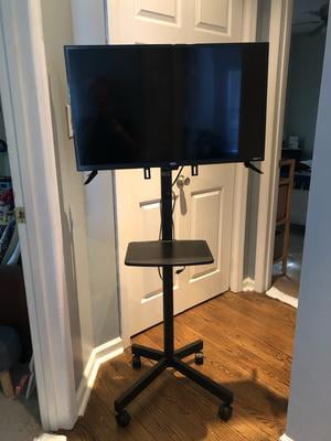 Perlesmith Mobile Rolling TV Stand Cart for 26-60 Perlesmith Mobile Rolling TV Stand Cart for 26-60