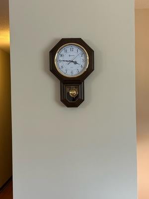 Timekeeper Essex Modern Pendulum Wall Clock, 18.75